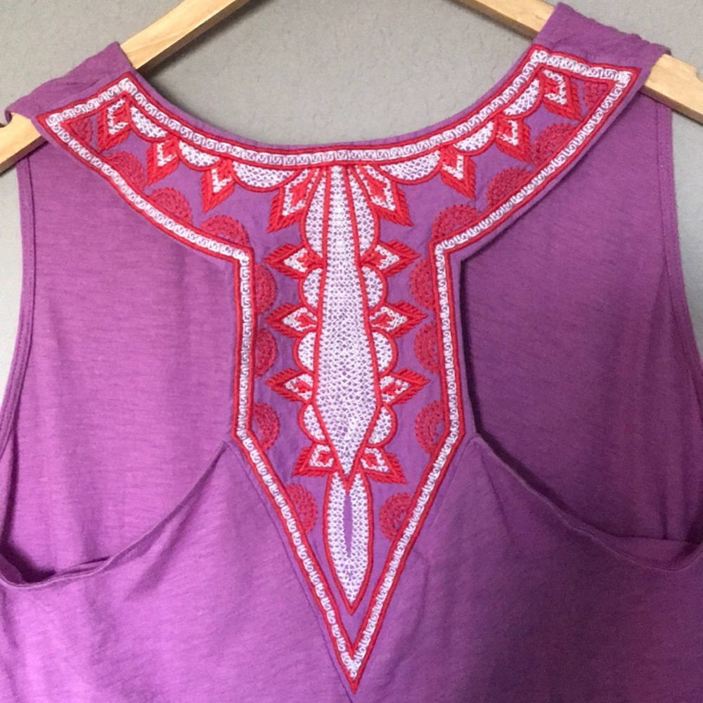Gibson racerback v-neck tank with back embroidery